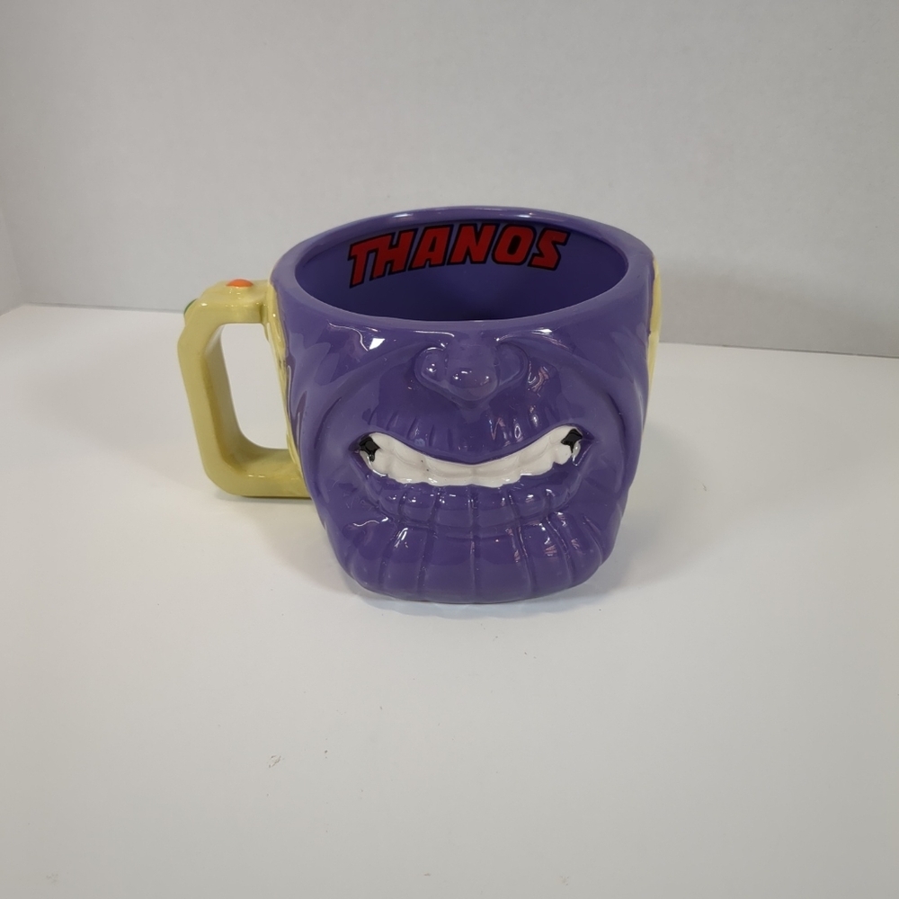 Zak! Marvel Thanos 3D half face coffee mug purple